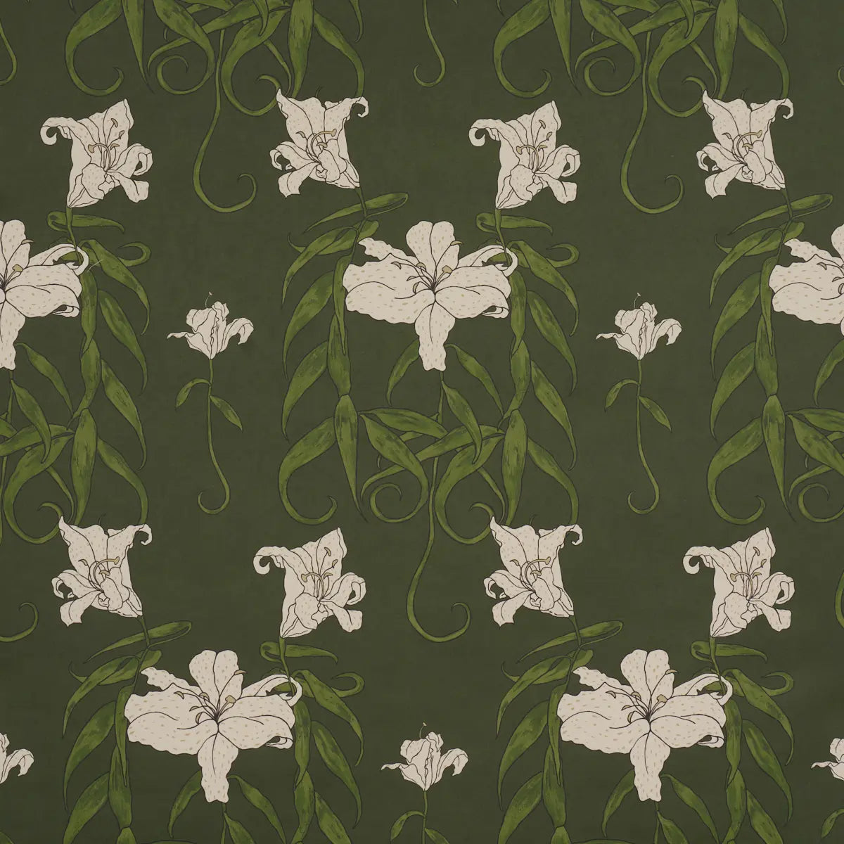 Lady Lilith Wallpaper - Olive