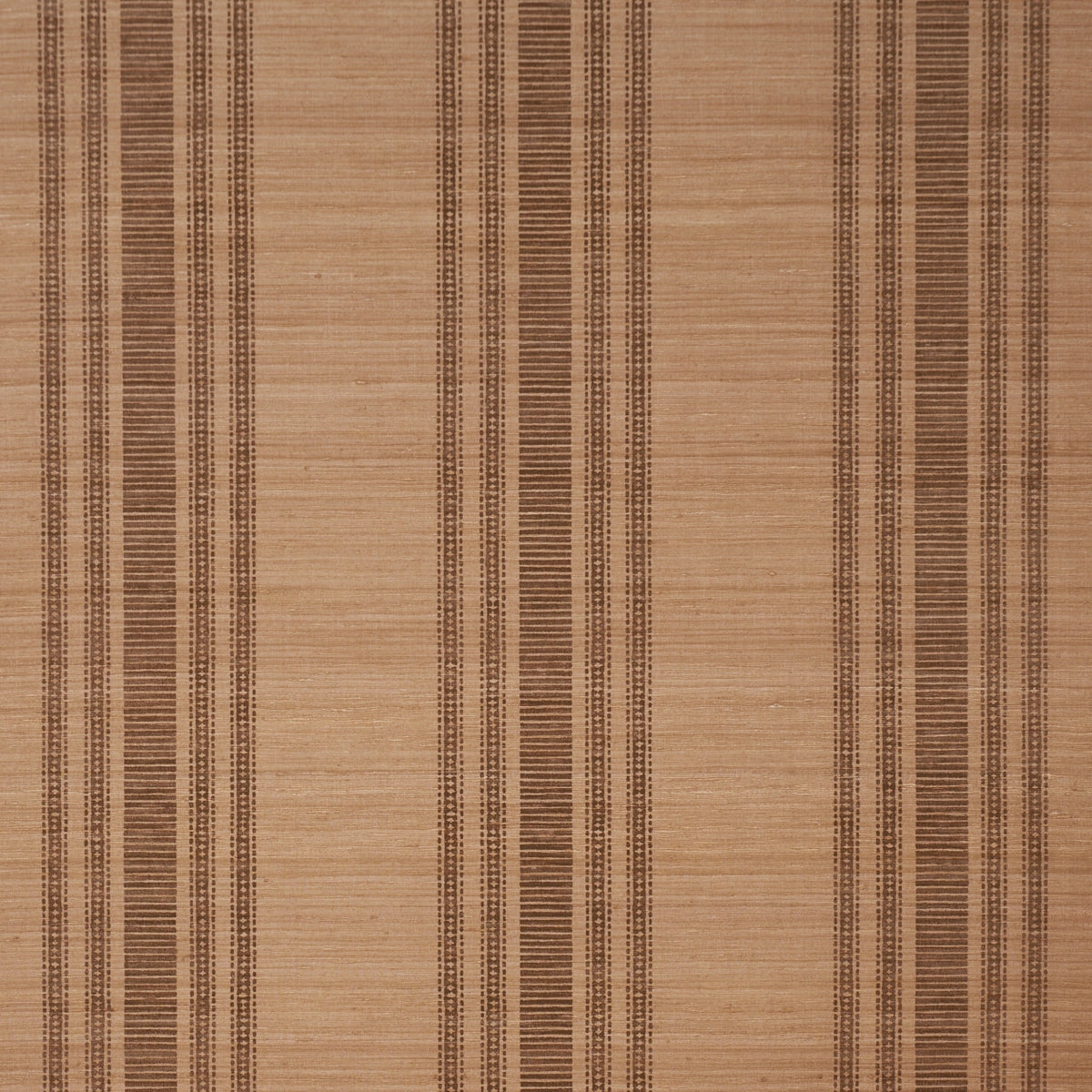 Cassia Silk Stripe Wallcovering Wallpaper - Walnut