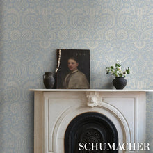 Load image into Gallery viewer, Suffolk Damask Wallpaper in an interior setting