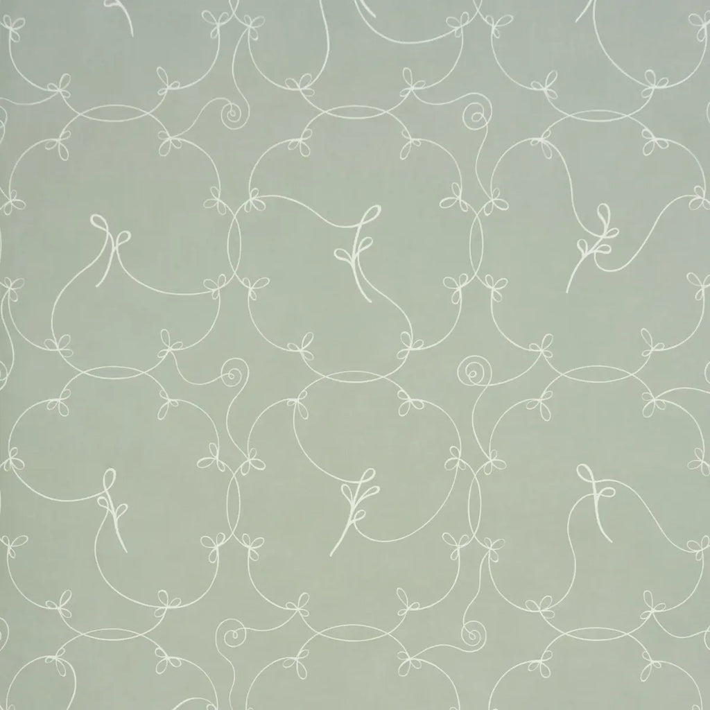 Broderie Wallpaper - Cool Green