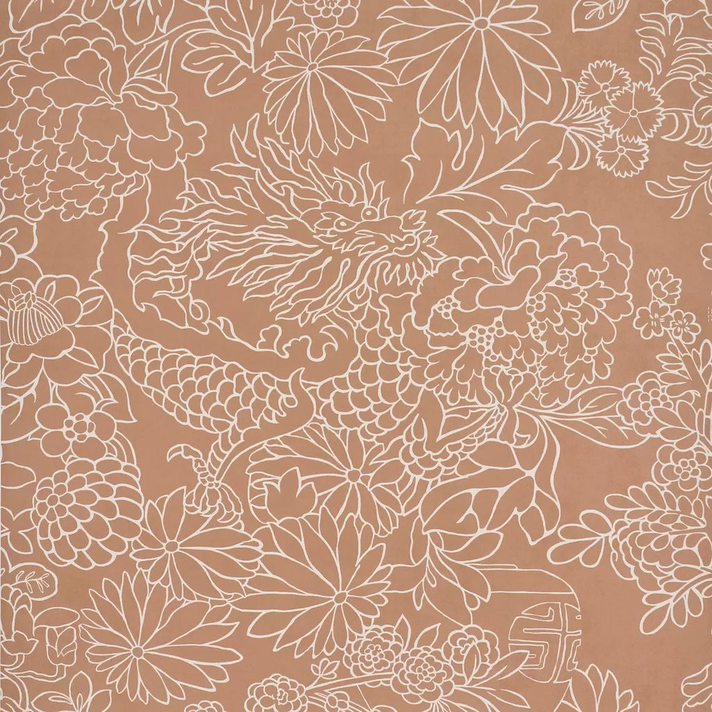 Chiang Mai Dragon Silhouette Wallpaper - Mediterranean Spice