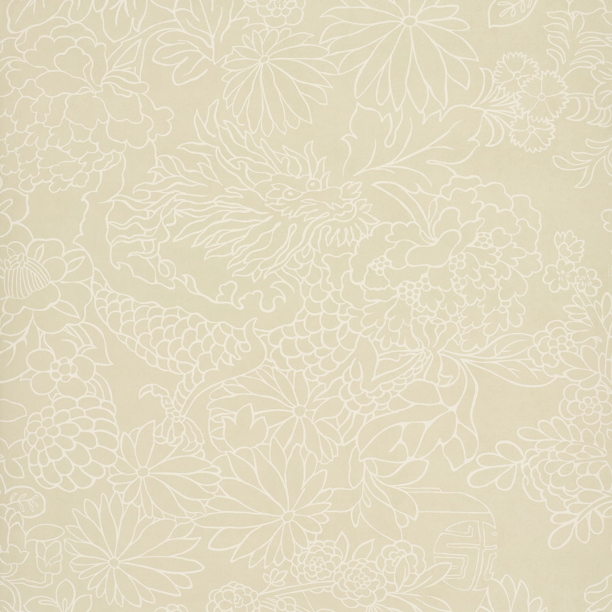 Chiang Mai Dragon Silhouette Wallpaper - Mistral Sand