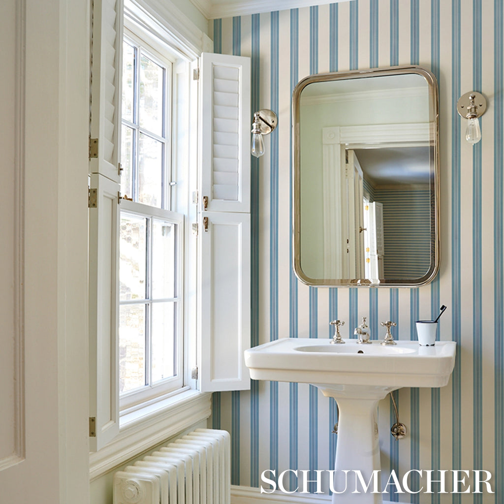 Chatham Stripe Wallpaper in an interior setting