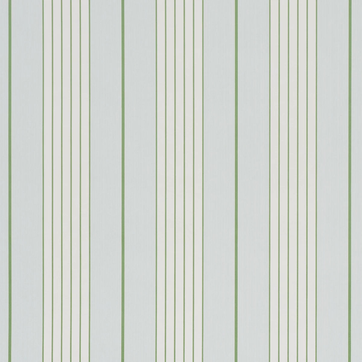 Audrey Stripe Wallpaper - Sky & Leaf