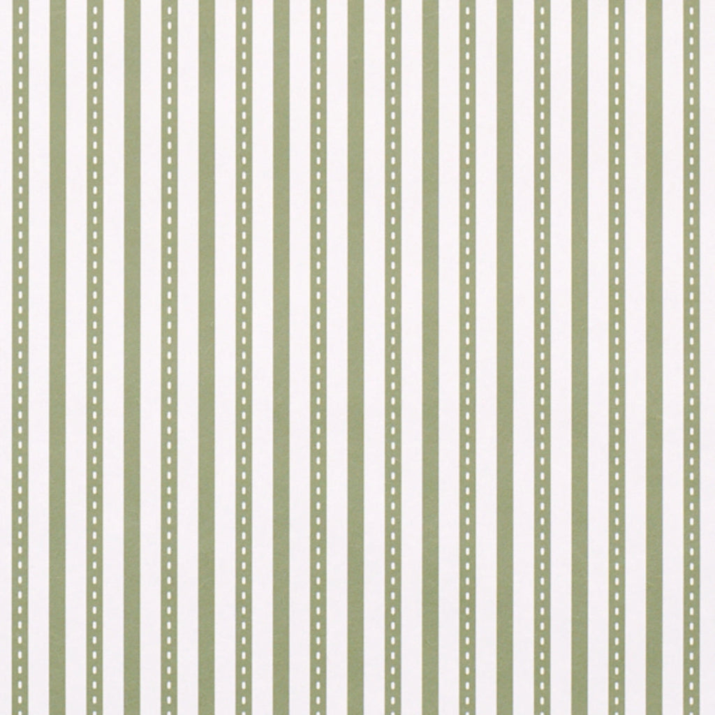 Mathis Ticking Stripe Wallpaper - Leaf