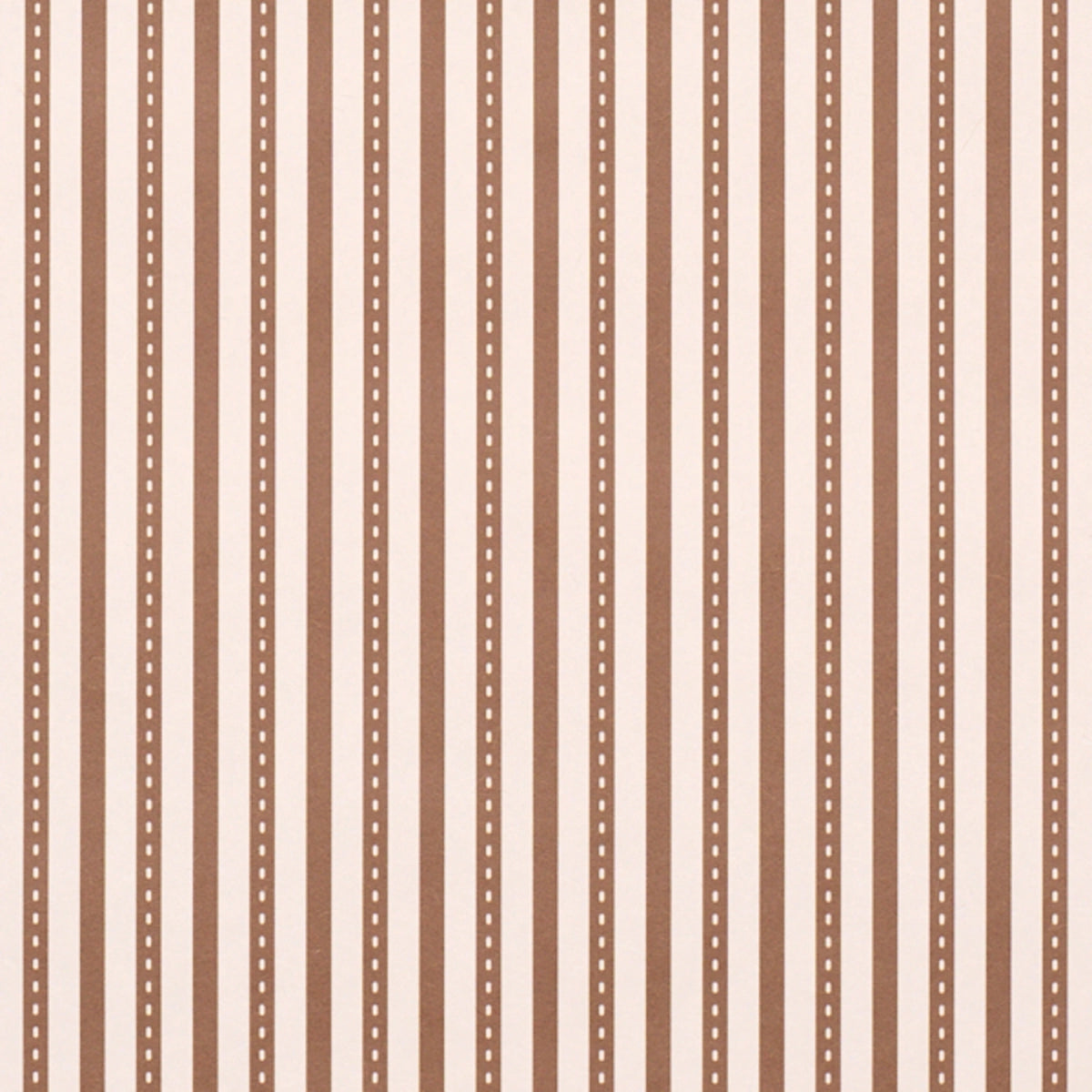 Mathis Ticking Stripe Wallpaper - Umber