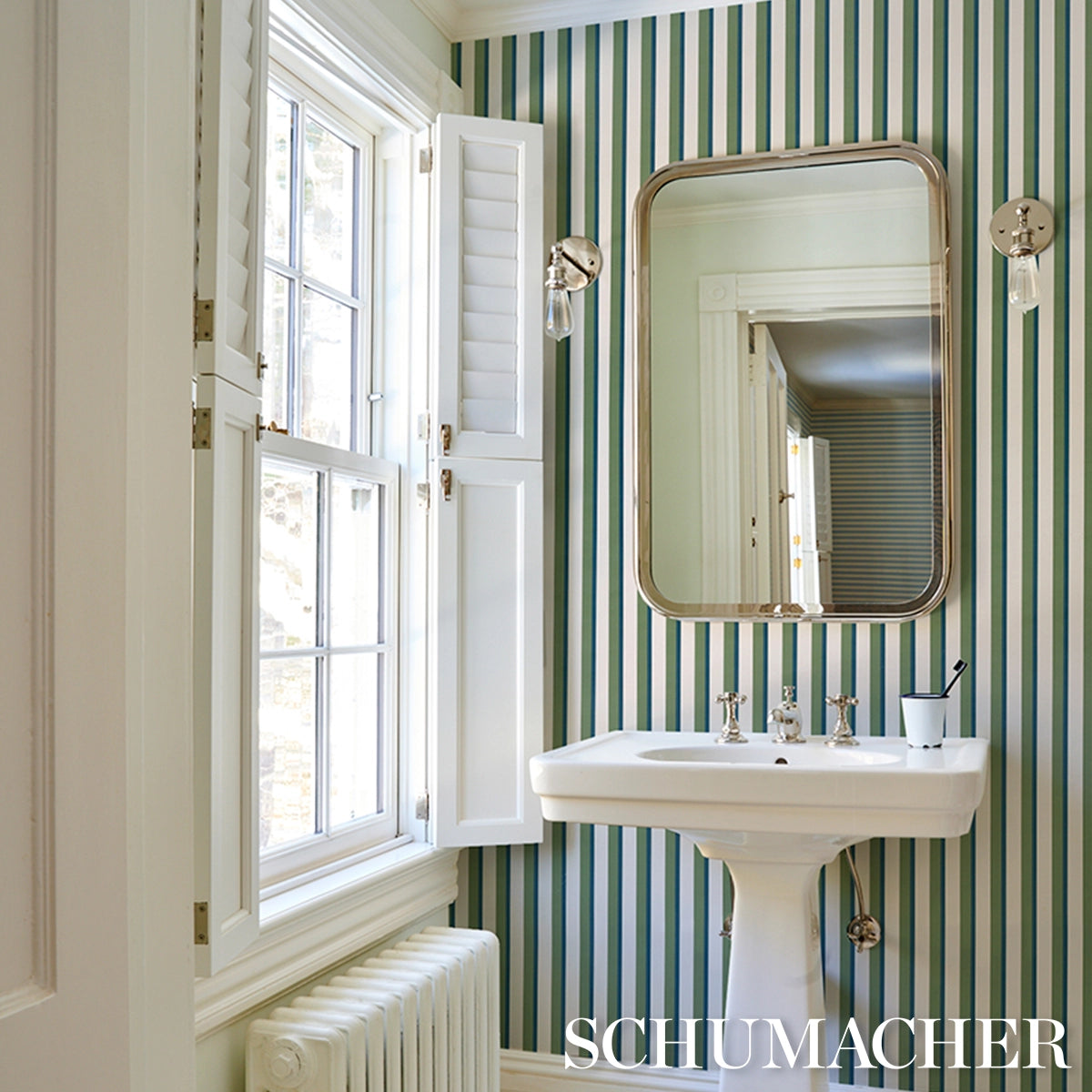 Rigsby Stripe Wallpaper in an interior setting