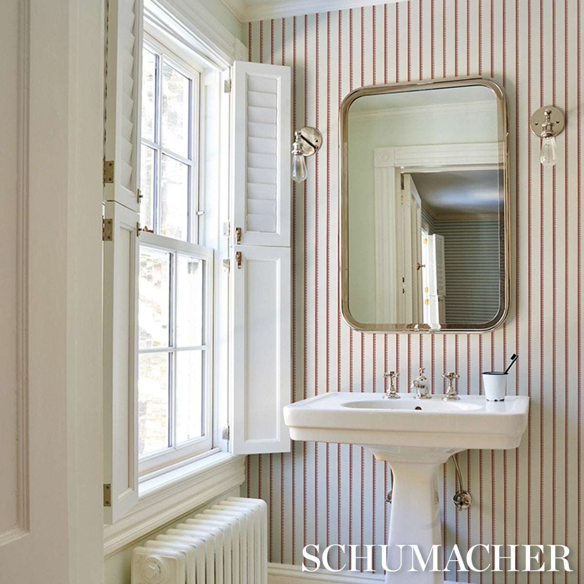 Tyla Stripe Wallpaper in an interior setting