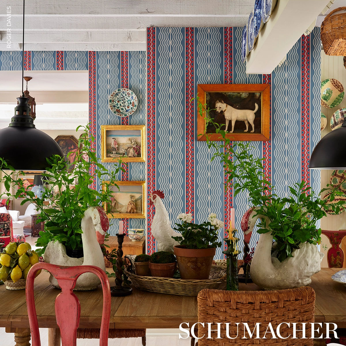 Crème Anglaise Wallpaper in an interior setting