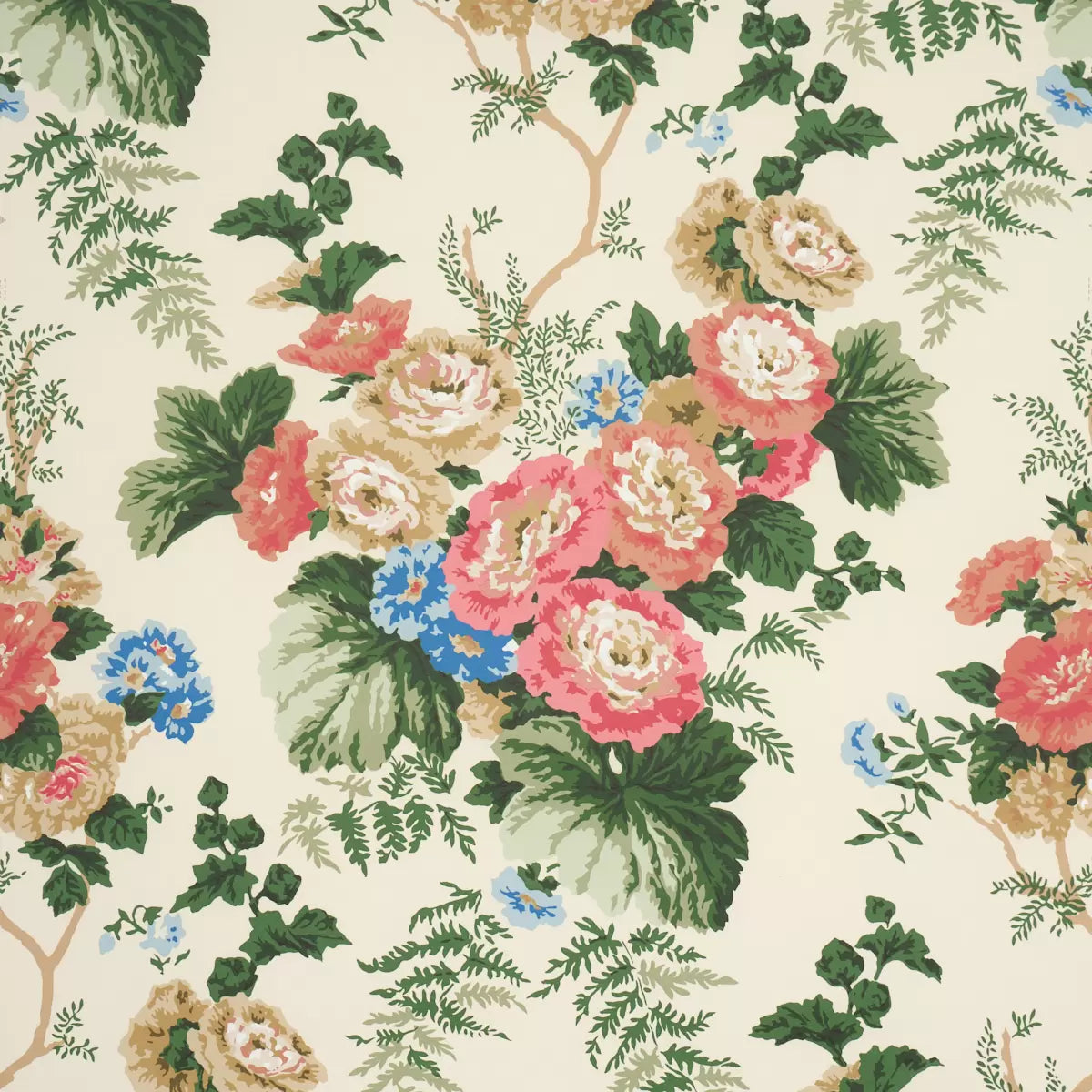 Wycombe Park Wallpaper - Red & Blue
