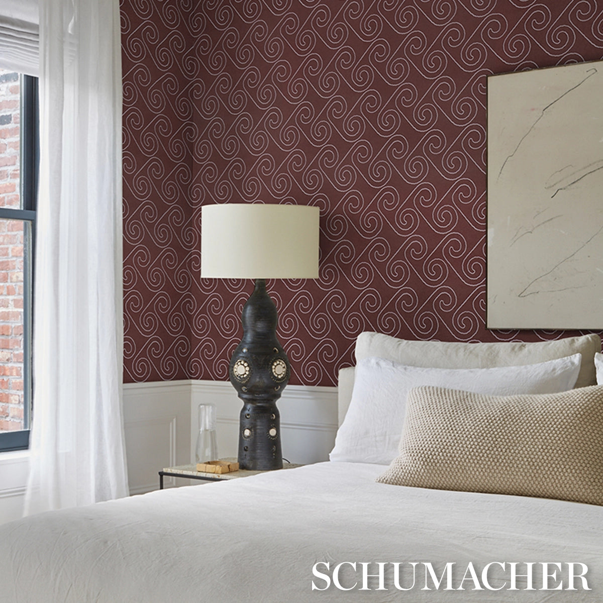 Fortuna Wallpaper in an interior setting