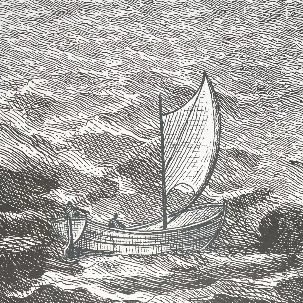 Philadelphia Harbor 3 Panel Set Wallpaper in an interior setting