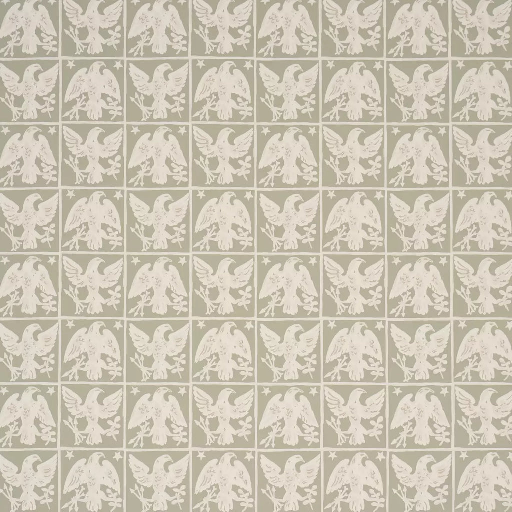 Barton's Eagle Hand Print Wallpaper - Green