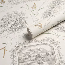 Load image into Gallery viewer, Century Scenic Toile Wallpaper in an interior setting