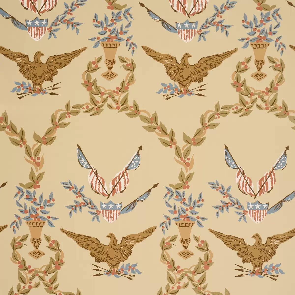 Liberty's Laurels Wallpaper - Green