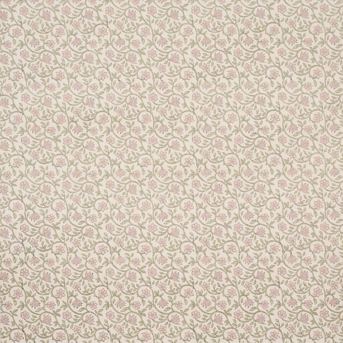 Malaya Hand-Block Print Wallpaper - Petal