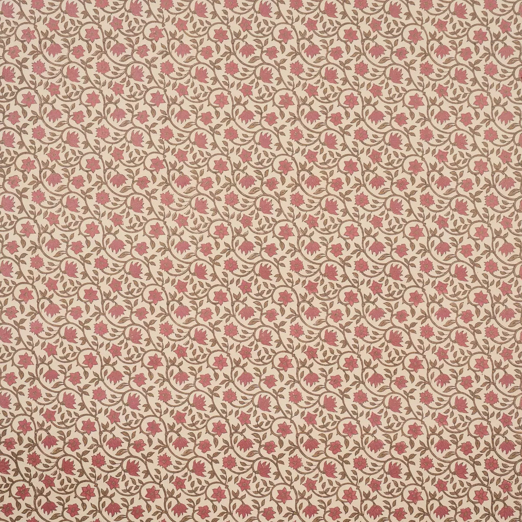 Malaya Hand-Block Print Wallpaper - Red