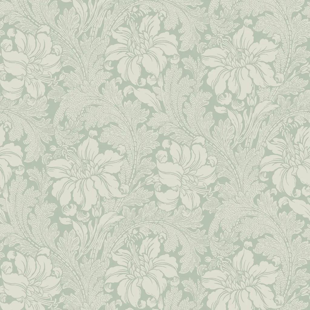 Acanthus Garden Wallpaper - Sage