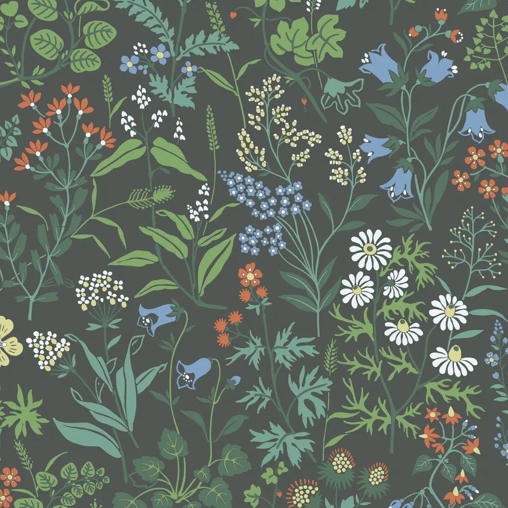 Flora Wallpaper - Spruce