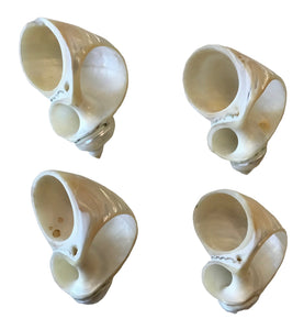 pearlized silver turbo napkin rings- set of 4