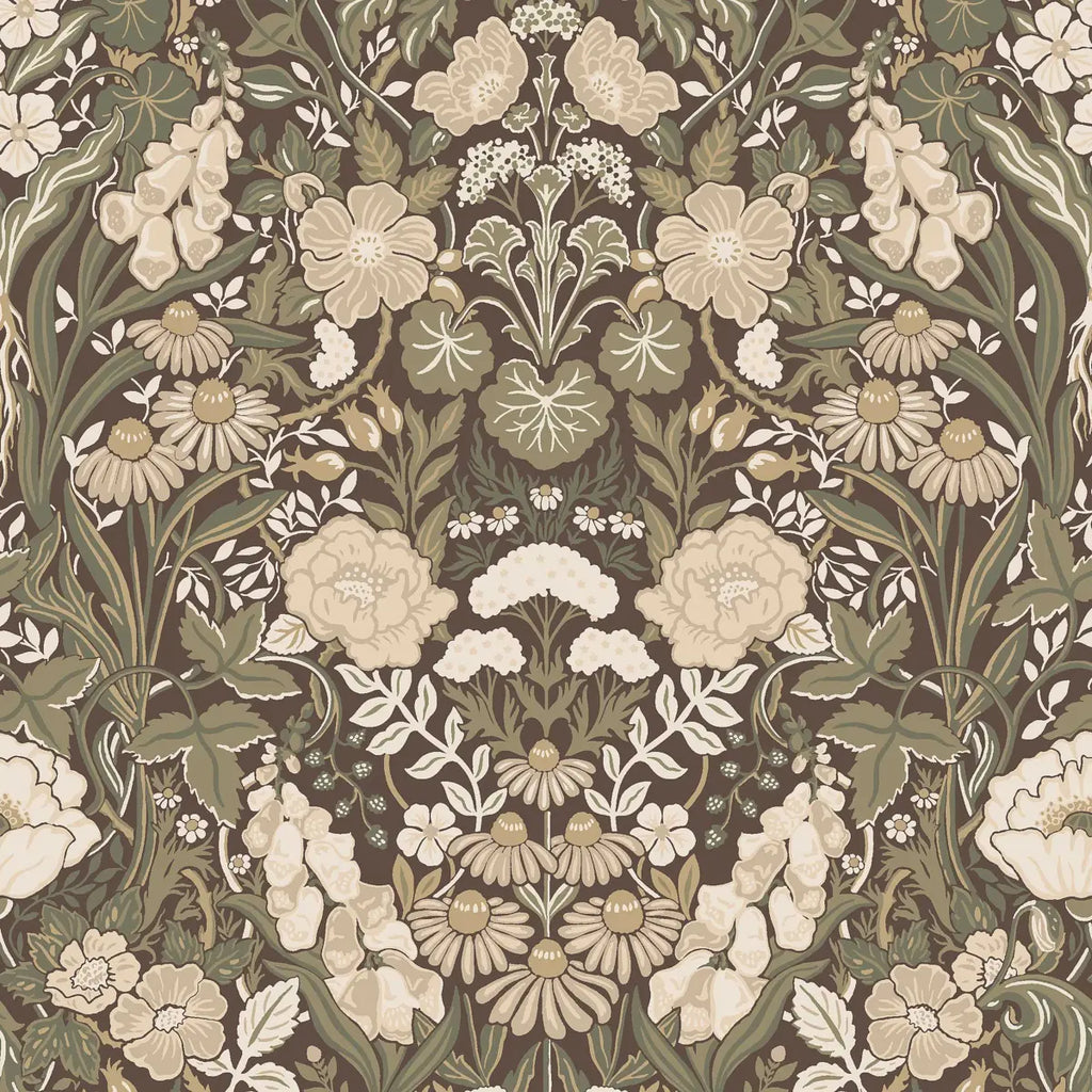 Örtagård Wallpaper - Natural And Cocoa