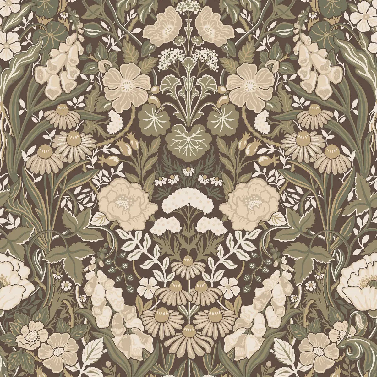 Örtagård Wallpaper - Natural And Cocoa