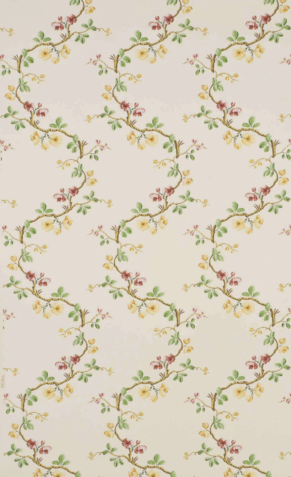 Wallpaper sans papillons wallpaper in Corail