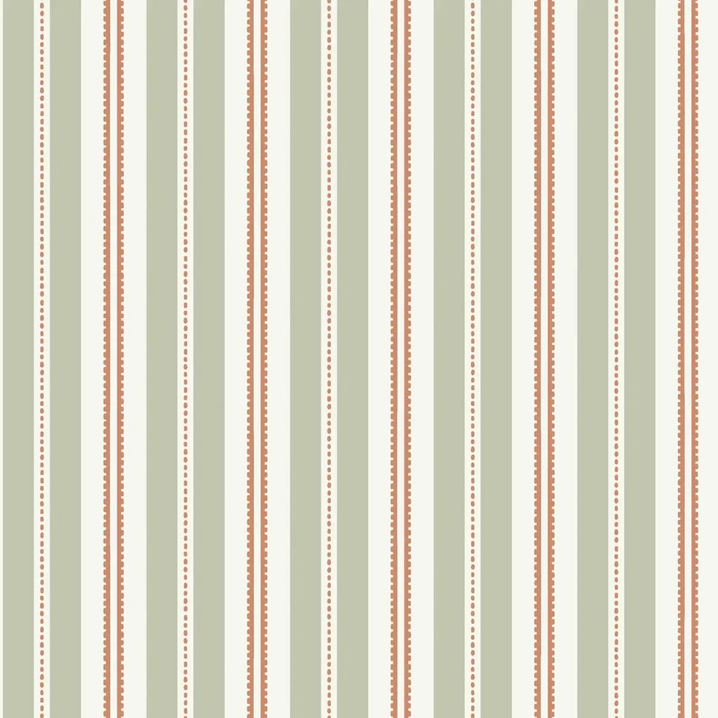 Hedda Wallpaper - Sage And Rust