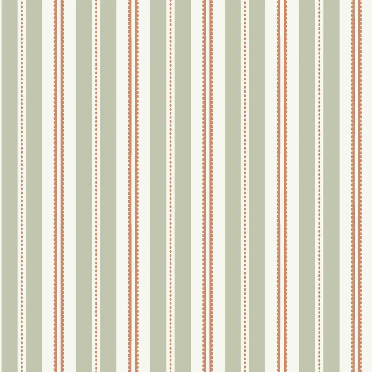Hedda Wallpaper - Sage And Rust