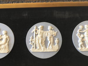 VINTAGE WEDGWOOD JASPERWARE FRAMED CAMEO