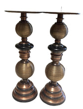 Load image into Gallery viewer, pair vintage style pillar holders