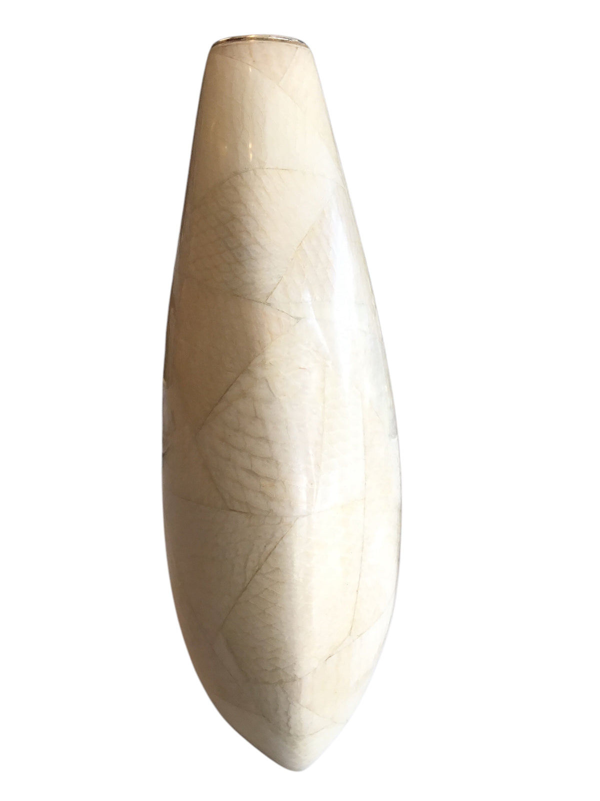 mid century white lacquered r&y vase