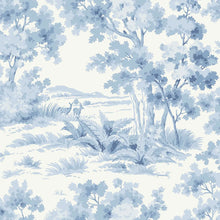 Load image into Gallery viewer, Countryside Morning Wallpaper - Blue And White