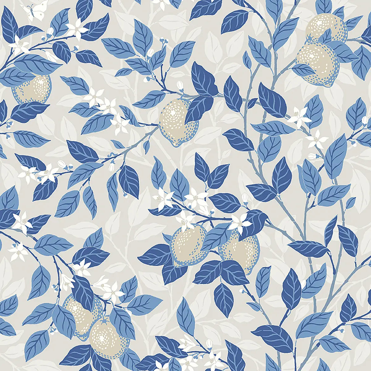 Citronträd Wallpaper - Taupe And Blue