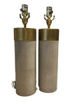 pair of faux shagreen lamps
