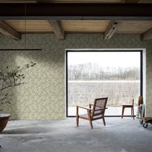 Load image into Gallery viewer, Bamboo Garden Wallpaper in an interior setting