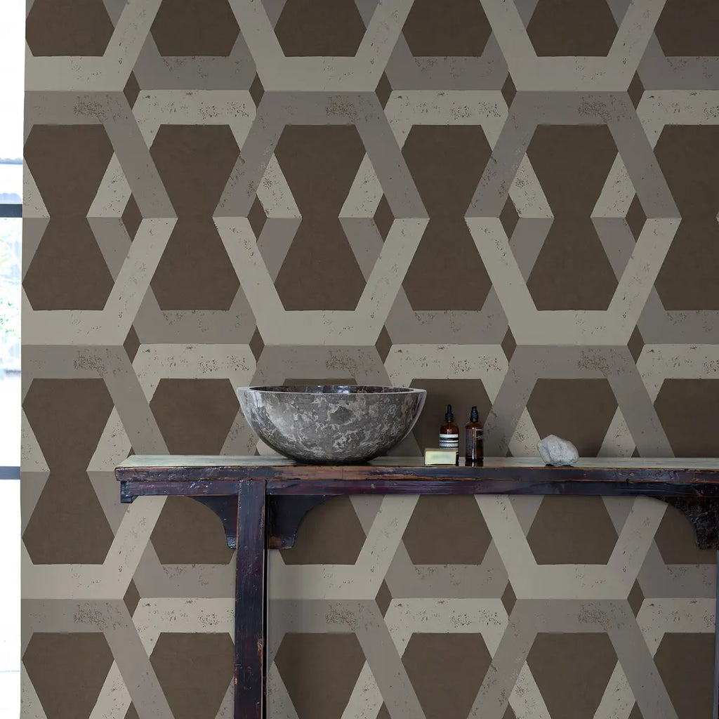 Tribe Wallpaper in an interior setting