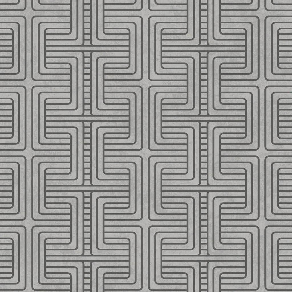 Geo Tribe Wallpaper - Pewter