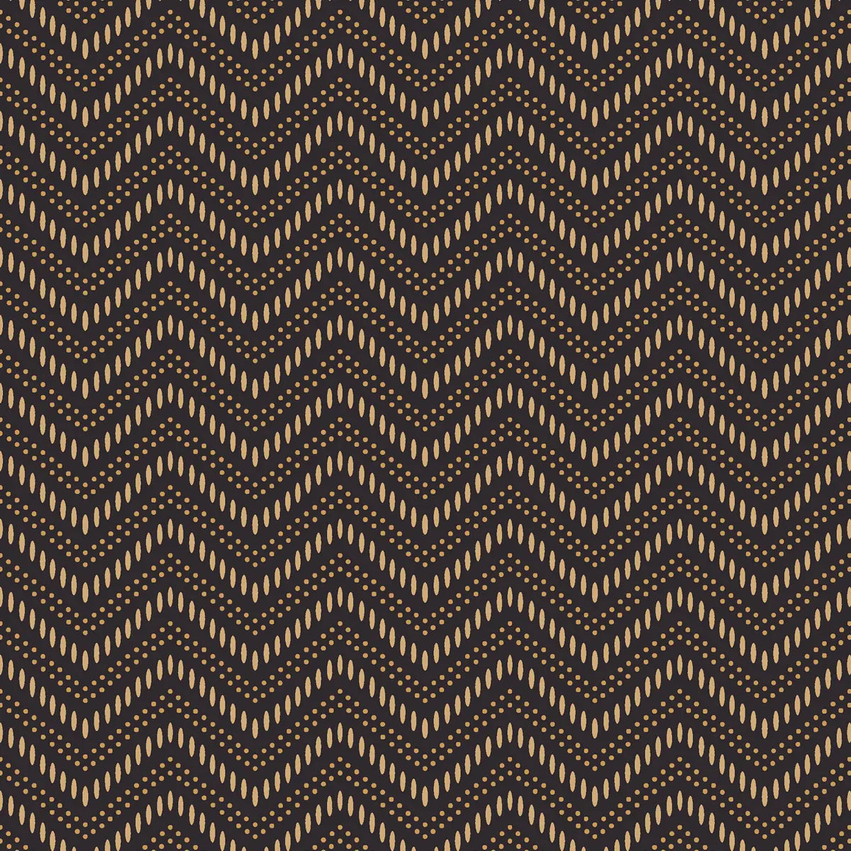 Chevron Dots Wallpaper - Brown And Gold