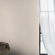 Load image into Gallery viewer, Chevron Dots Wallpaper in an interior setting