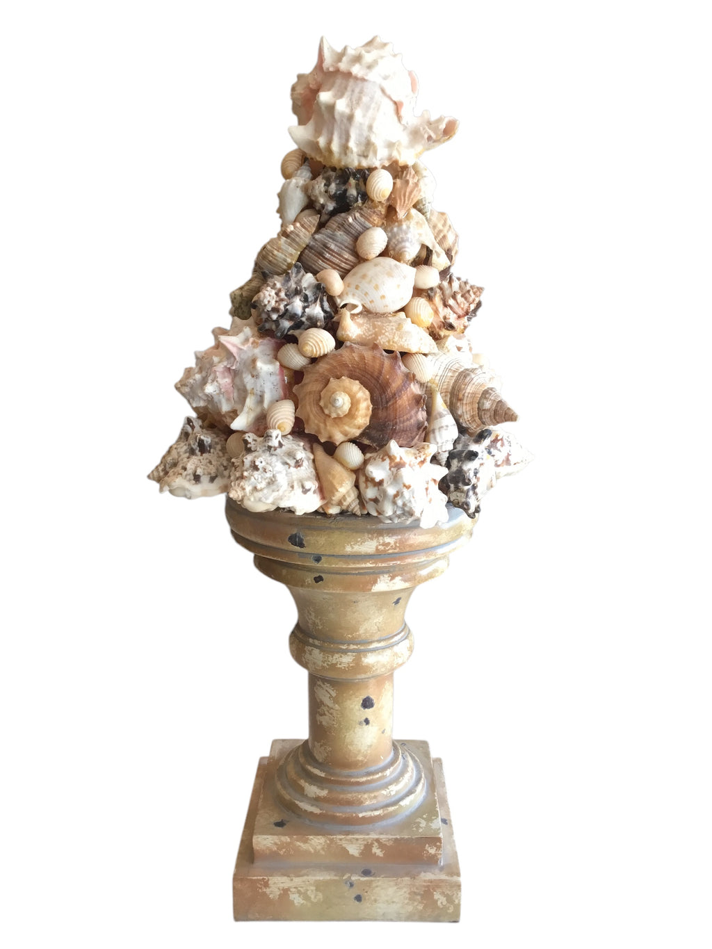 pair maitland smith shell finials