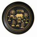 asian  brass art plate