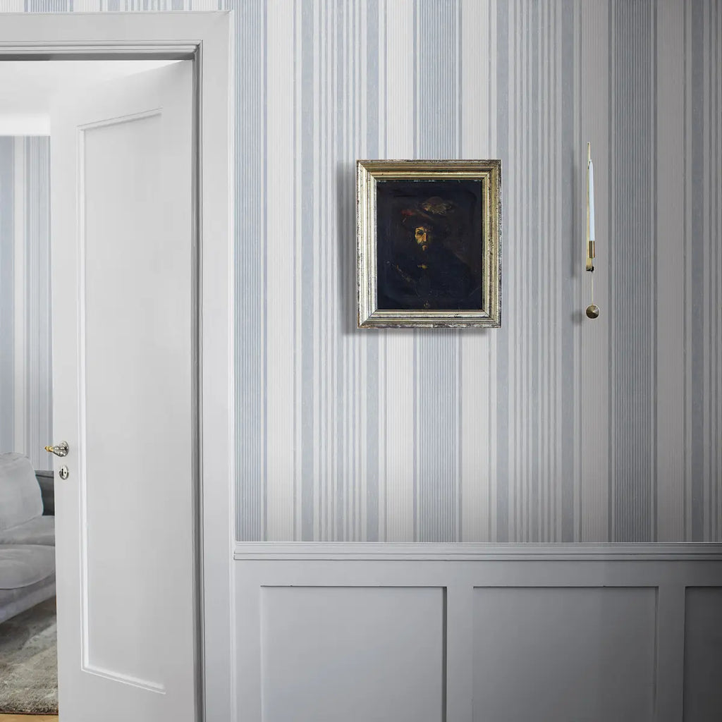Linen Stripe By Boråstapeter Wallpaper in an interior setting