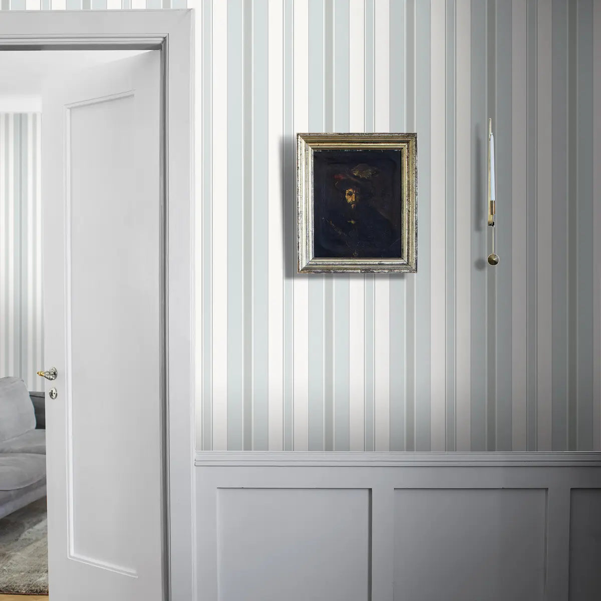 Stockholm Stripe Wallpaper in an interior setting