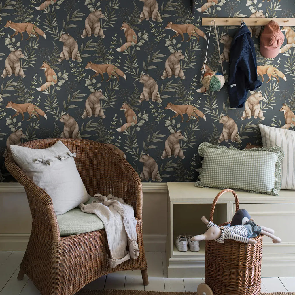 Wild Forest Wallpaper in an interior setting