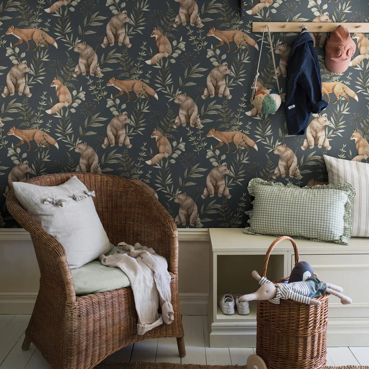 Wild Forest Wallpaper in an interior setting