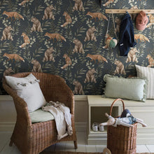 Load image into Gallery viewer, Wild Forest Wallpaper in an interior setting