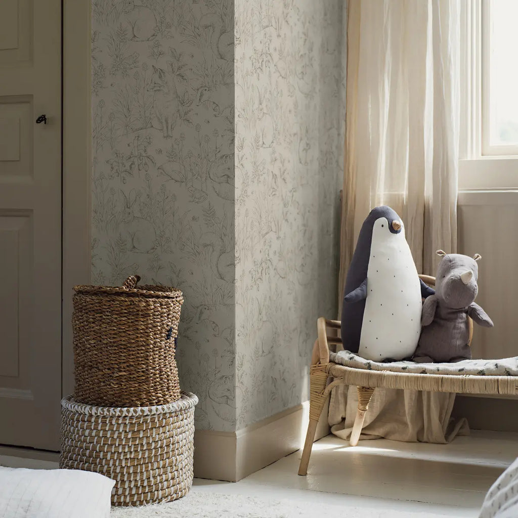 Forest Friends Wallpaper in an interior setting