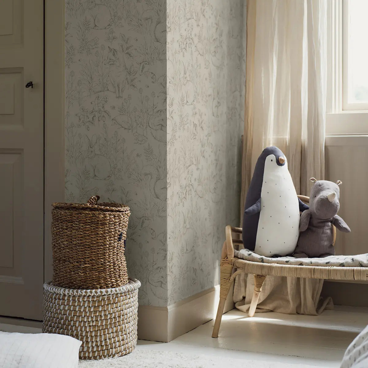 Forest Friends Wallpaper in an interior setting