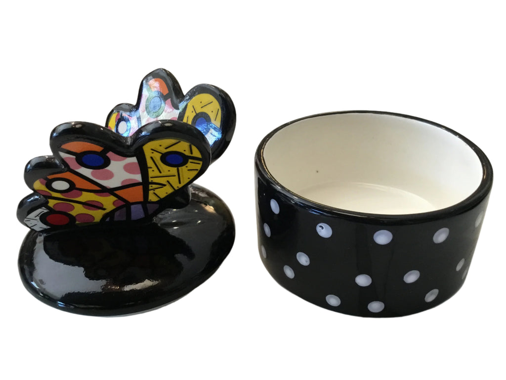 signed butterfly trinket box